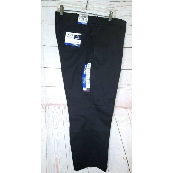 Izod | Pants | Izod Mens Madison Flat Front Straight Fit No Iron Cotton ...
